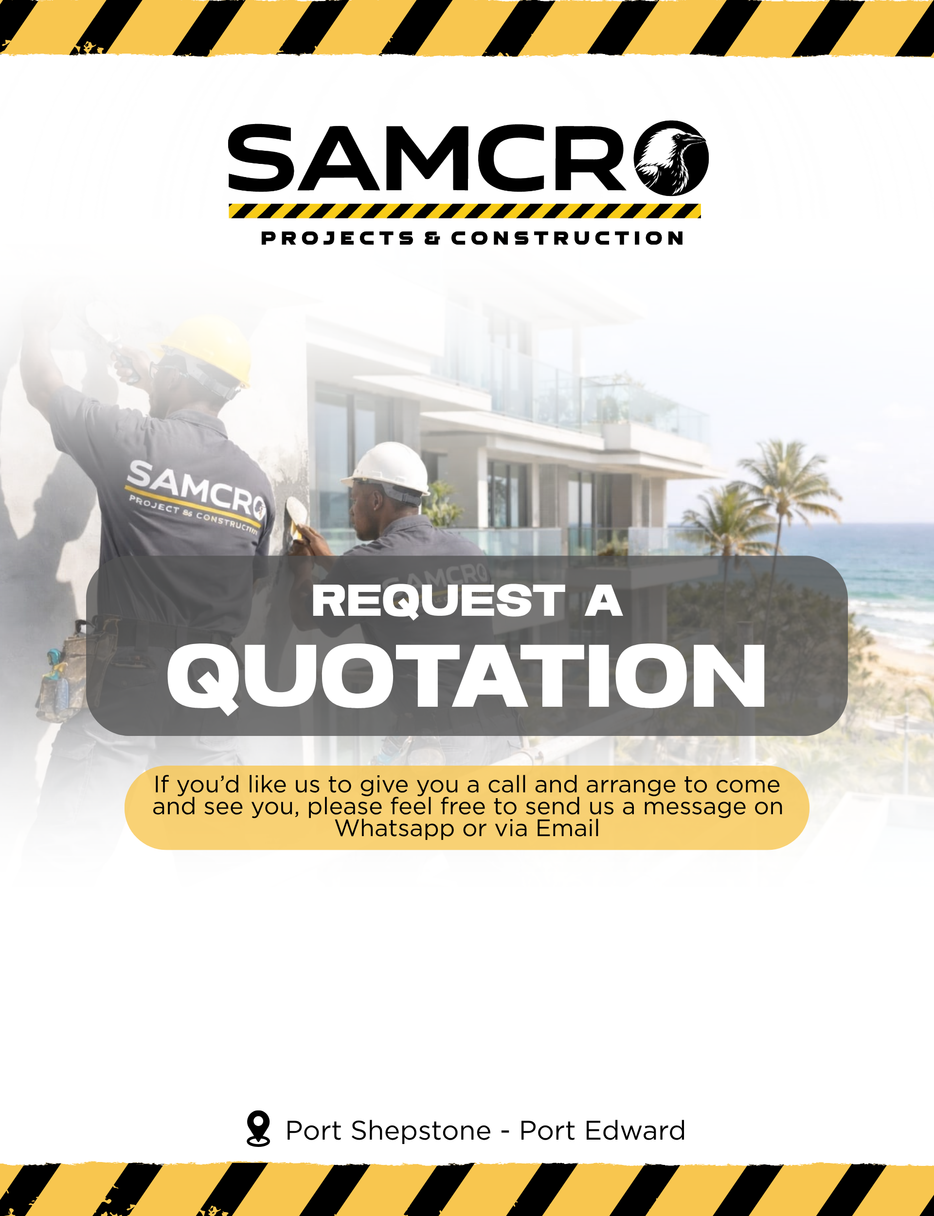Quote KZN South Coast Contact Construction and Roofing work on residential property South Coast KZN